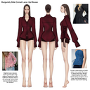 [INTEREST CHECK] Burgandy Lace Up Blouse